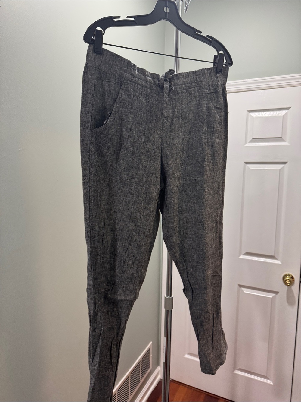 Van Heusen Charcoal Gray Drawstring Chinos